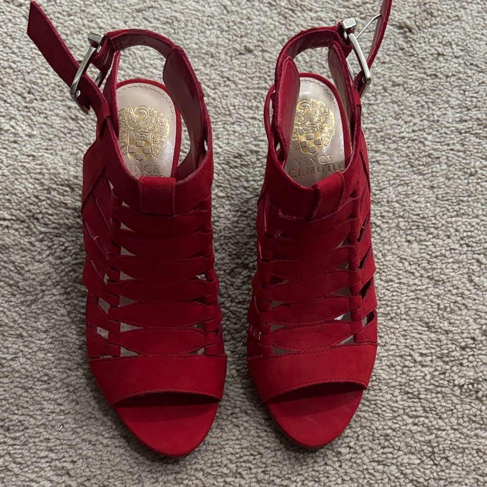 Vince Camuto Crimson Strappy Heels